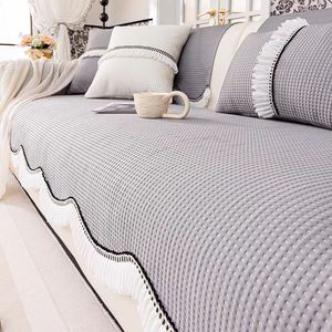 Alfombra Nórdica Pequeña, Fresca y Elegante, Tejida, Antideslizante, Antipolvo, Lavable a Máquina, de Seda de Hielo para Sofá - Product Image 6