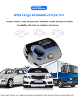 Cargador de Teléfono con Doble USB y Carga Rápida QC 3.0, Manos Libres, DSP, Encendedor de Cigarrillos Inalámbrico, Transmisor FM para Auto, Micrófono Integrado, Estéreo
