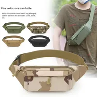 Sac banane en toile pour homme avec fermeture éclair – Idéal pour le travail, les activités de plein air, la randonnée, le cyclisme, l'escalade – Sac bandoulière pour téléphone et portefeuille, sac de poitrine