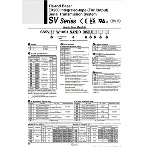 Colector de neumáticos SMC Pneumatics, piezas neumáticas de SS5V1-W10S1NWD-06B-N7-D - Product Image 1