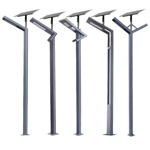 ไฟถนนโซลาร์เซลล์ LED อลูมิเนียม Lu Ho 3ม. 4ม. โคมไฟเสาโมเดิร์นสำหรับสวนสาธารณะ วิลล่า จัตุรัส - Product Image 2