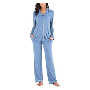 2026 ToCreative Nuova Moda Camicie <span class=keywords><strong>da</strong></span> <span class=keywords><strong>Notte</strong></span> <span class=keywords><strong>da</strong></span> Donna a Maniche Lunghe con <span class=keywords><strong>Bottoni</strong></span>, Morbido Abbigliamento <span class=keywords><strong>da</strong></span> <span class=keywords><strong>Notte</strong></span>, Set Lounge, Pigiami in Bambù - Product Image 5