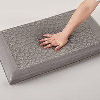 SUPER Kühlendes Gel-Memory-Schaum-Kissen mit Nackenstütze, geometrische rechteckige Form, langsam rückfederndes Nackenkissen für Zuhause und Bett