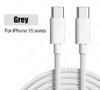 Cable de Carga Rápida USB C a USB C con Trenzado de Nailon, Cargador PD de Carga Rápida