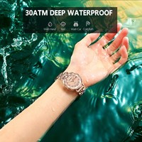 Jam Tangan Wanita POEDAGAR 3011 Quartz Berkualitas Tinggi, Fashionable, Tahan Air, Mewah, Menawan, dengan Tali Stainless Steel untuk Wanita