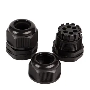 6 Holes EPDM Rubber Seals Washer Anti Weakacid Multiple Wiring Insert Polyamide Cable Glands IP68 Nylon Cable Gland M25