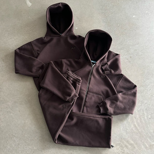 Conjunto Deportivo de Dos Piezas para <span class=keywords><strong>Hombre</strong></span>, 100% Algodón, Logotipo Personalizado, Fabricante, Diseño de Letras Bordadas de Alta Calidad - Product Image 5