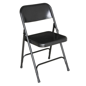<span class=keywords><strong>Silla</strong></span> <span class=keywords><strong>plegable</strong></span> de acero y Metal con doble bisagra, color negro - Product Image 2