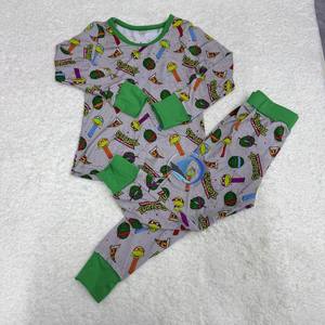 Pigiama di bambù colorato scatola misteriosa per bambini ragazze e ragazzi tute morbide per bambini tute da notte per bambini - Product Image 5