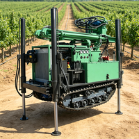 Pompe à engrenages pneumatique légère MKDQZ-160 pour forage de puits d'eau diesel, machine sur chenilles facilement déplaçable pour l'irrigation des vergers