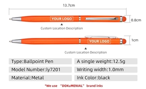 Custom 2-<strong>in</strong>-<strong>1</strong> <strong>Multi</strong>-<strong>Function</strong> Metal Ballpoint <strong>Pen</strong> Promotional Custom Logo Printed Ball <strong>Pens</strong> for Office School Plastic Material - Product Image 3