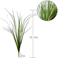 Simulasi Rumput Bawang Hijau Bunga Buatan Tanaman Pot Bahan PVC Tinggi 52.5cm Penggunaan Luar Ruangan Desain Bionik Cabang Tunggal
