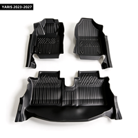 Tapis de sol de voiture professionnels 5D en TPE, imperméables, haute qualité, à rainures profondes, conformes ISO, pour YARIS 2023-2027