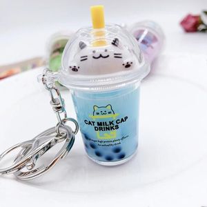 Llavero con forma <span class=keywords><strong>de</strong></span> fruta, gato, salsa, nieve, bonito, kawaii, <span class=keywords><strong>taza</strong></span>, perla, leche, té - Product Image 2
