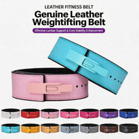 Ceinture de musculation en cuir de 10 mm d'épaisseur, accessoires de gym, ceinture d'entraînement en cuir pour la musculation