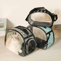 Offre Spéciale pliable et portable en plastique souple pour animaux de compagnie, sac à dos transparent pour chat, approuvé par les compagnies aériennes, vente en gros