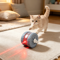 Mainan Kucing Motor Elektrik Terlaris, Bola Isi Ulang Otomatis dengan Bulu Penggoda, Mainan Latihan untuk Kucing Aktif di Dalam Ruangan