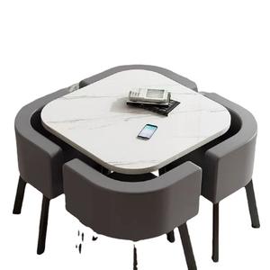 Set <span class=keywords><strong>Tavolo</strong></span> da Pranzo Moderno <span class=keywords><strong>e</strong></span> Resistente con <span class=keywords><strong>4</strong></span> <span class=keywords><strong>Sedie</strong></span> a Prezzo di Fabbrica all'Ingrosso, <span class=keywords><strong>Tavolo</strong></span> <span class=keywords><strong>e</strong></span> <span class=keywords><strong>Sedie</strong></span> per Sala da Pranzo per Arredamento Casa - Product Image 4