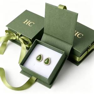 Caja para Pendientes con Precio de Fábrica, Logotipo Personalizado con Estampado en Relieve, Papel Especial, Estuche Magnético para Joyería, Venta al por Mayor para Diseñadores de Joyas - Product Image 3