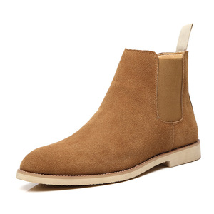 Bottines Chelsea 2025 Femme/Homme - <span class=keywords><strong>Cuir</strong></span> Véritable Chaud d'Hiver, Bout Pointu, À Enfiler, Semelle Antidérapante et Résistante à l'Usure - Product Image 2