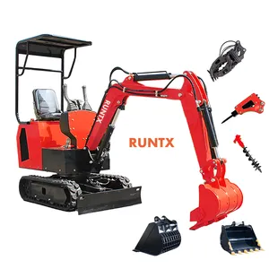 China New Design Hot Sale RUNTX 1 Ton Small Mini Hydraulic Crawler Excavator Machine