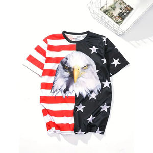 Camiseta de verano <span class=keywords><strong>para</strong></span> <span class=keywords><strong>hombre</strong></span>, camiseta de sublimación de águila con bandera americana a la moda, camiseta personalizada <span class=keywords><strong>para</strong></span> <span class=keywords><strong>hombre</strong></span>, <span class=keywords><strong>ropa</strong></span> informal de calle de gran tamaño <span class=keywords><strong>para</strong></span> <span class=keywords><strong>hombre</strong></span> - Product Image 3