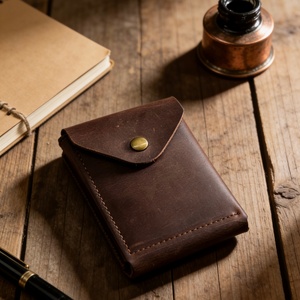 <b>Large</b> Capacity Multi-Card Slot Unisex Wallet with Key <b>Ring</b> Button Closure Short Size Open Design Coin Purse - Product Image 2