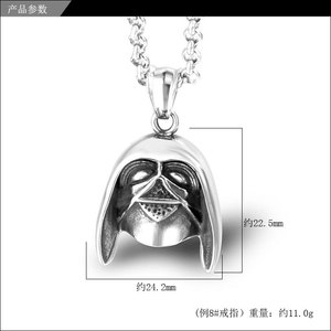 <strong>Star</strong> Storm Trooper Darth Vader <strong>Wars</strong> Stylish Stainless Steel Jewelry Head Helmet Pendant for Boys Movie Peripheral Jewelry - Product Image 2