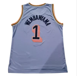 2025 nouveauté Wembenyama #1 Rookies basket-ball maillot excitant frais arrivée imprimé vêtements de sport - Product Image 1