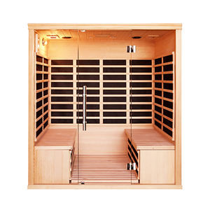 Sauna Infrarroja de Espectro Completo para 1 Persona, Diseño Moderno, de Madera Sólida de Hemlock de Alta Calidad, para Uso Doméstico, con Control por Computadora, en Oferta - Product Image 5