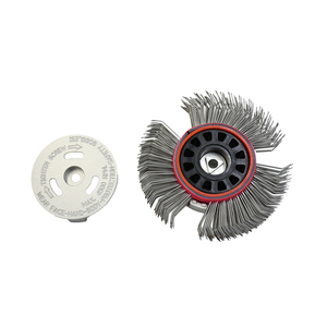 Détartreur pneumatique à <span class=keywords><strong>aiguilles</strong></span>, décapage de rouille de navires, roue à support en aluminium de 23 mm, brosse métallique pour décapage de peinture, ponçage de rugosité - Product Image 2