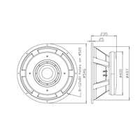 Haut-parleur de subwoofer de haute qualité de 21 pouces avec aimant de 400 mm et bobine vocale de 8,5 pouces, haut-parleur PA