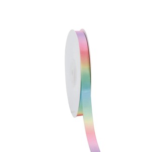 Custom Double Face Luxury Satin <b>Ribbon</b> 20mm Wide Organza Material Washable Durable Rainbow Color for Crafting and Decorations - Product Image 1
