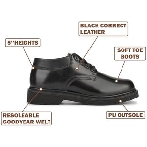 Bottes de travail de sécurité 82102 en cuir pleine fleur de porc, à bout souple, isolées électriquement, confortables et orthopédiques, pour la construction, résistantes - Product Image 5