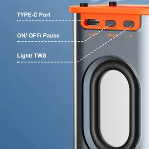 투명 충전식 알타 보주 블루투스 스피커 LED 라이트 스피커 휴대용