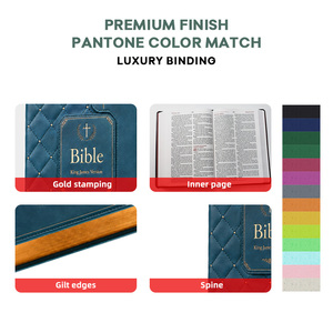 Biblias Sagradas con Cubierta de Cuero PU Ligera y Elegante, Impresión de Libros Cristianos, Venta al Por Mayor Directa, Superventas - Product Image 2