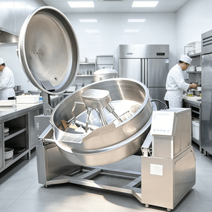 Low Noise Variable Frequency <strong>Stirrer</strong> Insulated Thermal <strong>Pot</strong> Commercial Catering Processing Machine Steam Jacketed Cooking Mixer - Product Image 4
