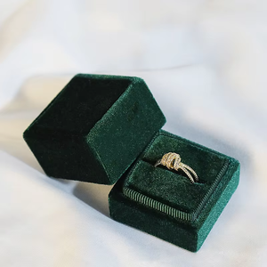 Wholesale Factory Premium Blue Velvet Modern Envelope Closure Ring <b>Box</b> Custom Logo Luxurious Square Jewelry <b>Box</b> Engagement - Product Image 4