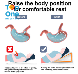 Top One mousse à mémoire de forme oreillers de repos de lecture soutien du dos Triangle Wedge Design lit confortable tête de lit élévation pour dormir - Product Image 4