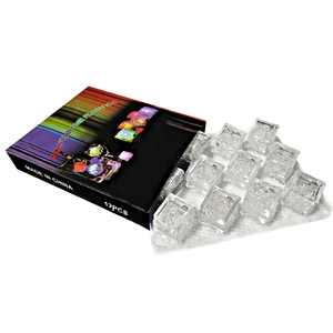 Vente chaude PS LED Ice Cube Cube Bar Flash Lent Rapide Changement Automatique Couleur pour Thanksgiving <span class=keywords><strong>Forme</strong></span> Carrée - Product Image 2