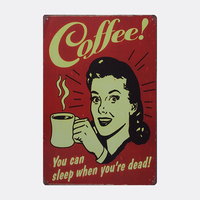Have A Coffee-decoración personalizada para pared, artesanías, impresión antigua, placa retro, salón, póster de metal Vintage, logotipos, letreros de estaño para la venta