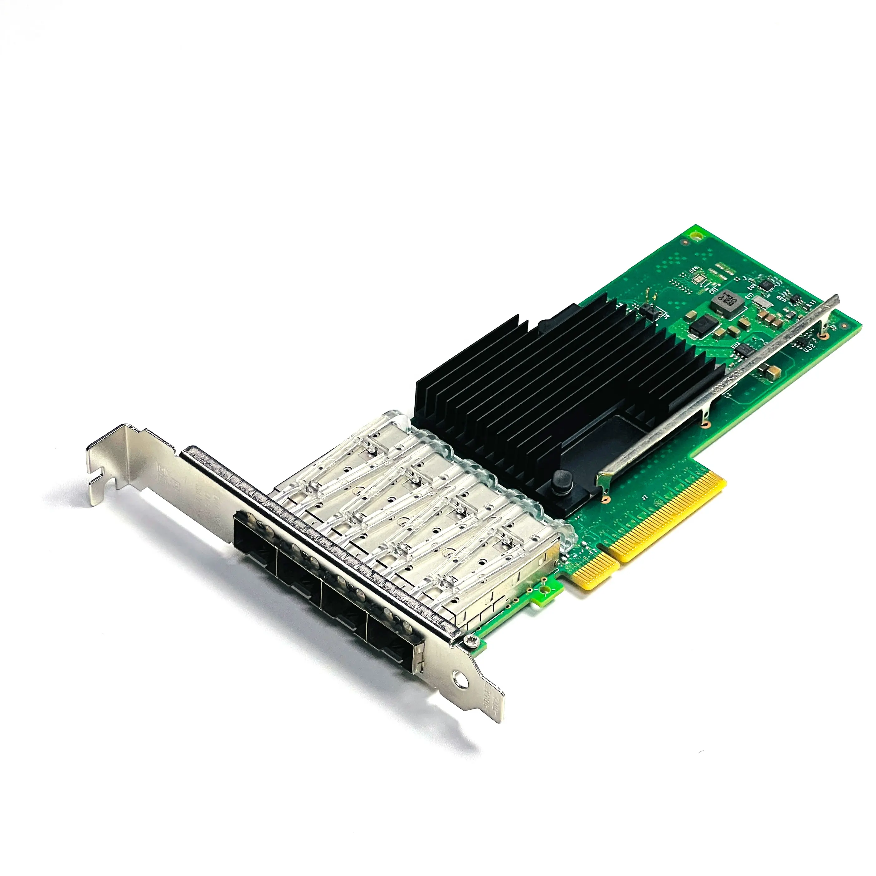 Intel X710-DA4 Low Profile 10GB NIC Card PCIe Wired and Wireless Adapter for Server Networking RJ45 Interface X710DA2BLK"