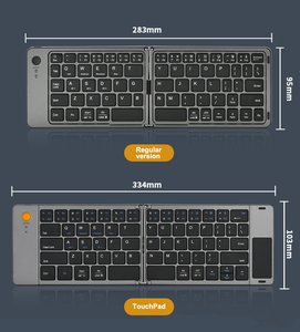 <strong>Wireless</strong> Rechargeable Folding Mini Touchpad BT Ultra-Thin Portable Multi-Device <strong>Keyboard</strong> for <strong>Phone</strong> Tablet Laptop <strong>Android</strong> Windows - Product Image 5