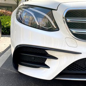 Mercedes-Benz E-Class W213 Front Bumper Canard Carbon Fiber Texture 2016-2020 E200 260 300 AMG Style Modification - Product Image 5