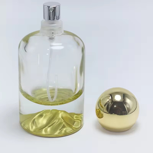 Botellas de Perfume de Vidrio Cilíndricas de 30ml, 50ml y 100ml con Base Dorada, Plateada, Azul, Roja y Verde para Regalo o Fragancia - Product Image 3