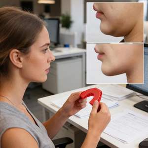 Protector <span class=keywords><strong>Bucal</strong></span> de Rugby, Protector <span class=keywords><strong>Bucal</strong></span> de <span class=keywords><strong>Boxeo</strong></span> y Protector Dental - Protector <span class=keywords><strong>Bucal</strong></span> Entrenador de Mandíbula, Herramienta de Ejercicio Facial de Silicona para la Mandíbula - Product Image 3