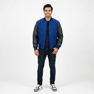 New Custom Manufacturer High Quality Embroidery Leather Sleeves Letterman Varsity <b>Jackets</b> <b>for</b> <b>Men</b> Varsity <b>Baseball</b> <b>Jackets</b> <b>Men</b> - Product Image 1