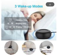 Réveil numérique RGB vibrant super puissant avec veilleuse, vibreur de lit, fonction snooze, 2 alarmes, fonctionne sur piles, horloge de bureau moderne et robuste