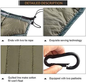 أرجوحة طويلة مزدوجة مفردة دافئة تتمتع بتصميم جميل تستخدم في فصول الشتاء الباردة أثناء التخييم للأغراض الخارجية أشرطة أرجوحة طويلة كاملة كبيرة الحجم للأجزاء الداخلية للأرجوحة - Product Image 6