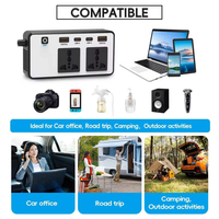 Multiprise onduleur de voiture universelle 200W 220V avec port de charge rapide PD dédié